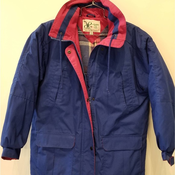Haband For Her Ski Snow Parka Jacket Waterproof Pockets Zipper Blue Size 12/ 14 - Picture 2 of 16